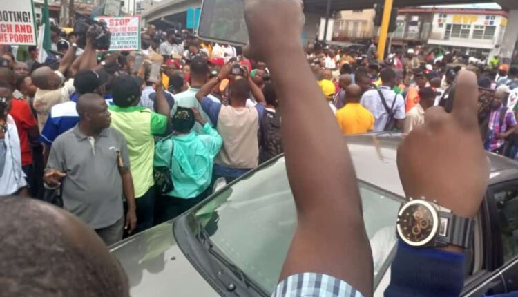 NLC STRIKE UPDATE: Ikeja, Allen Axis Blocked, as RRS Officers Take over the Place