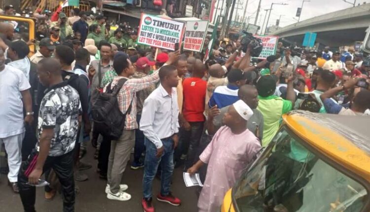 NLC STRIKE UPDATE: Ikeja, Allen Axis Blocked, as RRS Officers Take over the Place