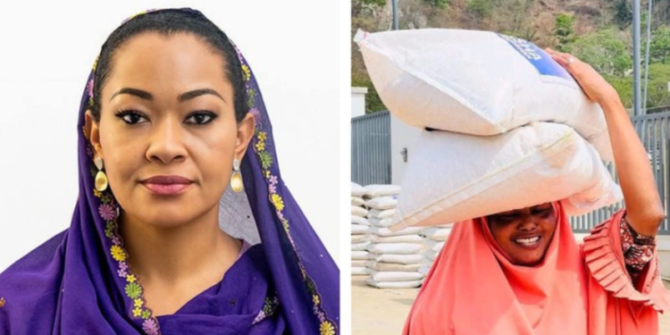 Natasha Akpoti-Uduaghan Distributes Bags of Rice Other Palliatives to Constituents