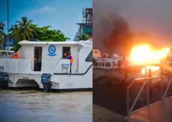 Passengers Injured, As LagFerry boat Goes in Flames on Lagos waterways