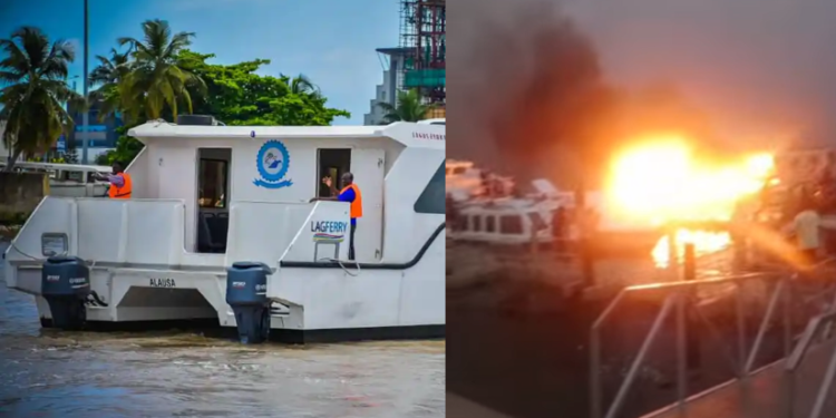 Passengers Injured, As LagFerry boat Goes in Flames on Lagos waterways