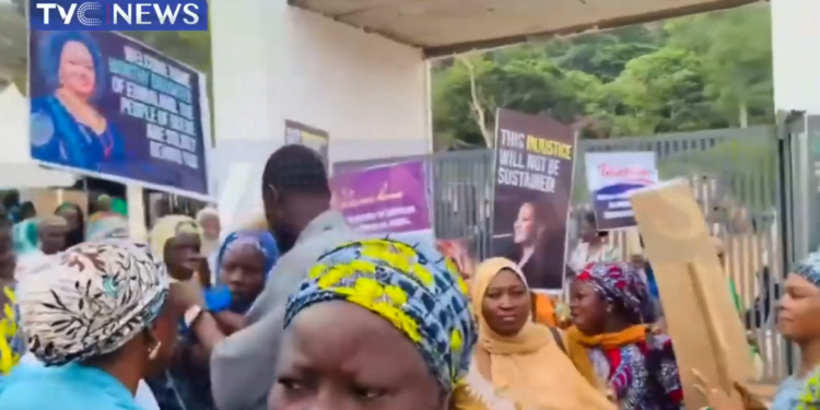 Large crown gather to welcome Senator Natasha Akpoti-Uduaghan